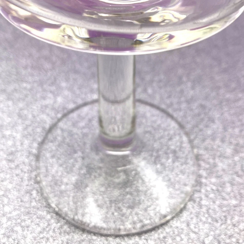Vintage Waterford Javit MCM Design Unique Shape Cameo Pattern Wine Glass Set